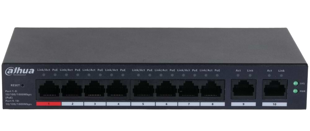 Коммутатор локальної мережі (Switch) Dahua DH-CS4010-8GT-110